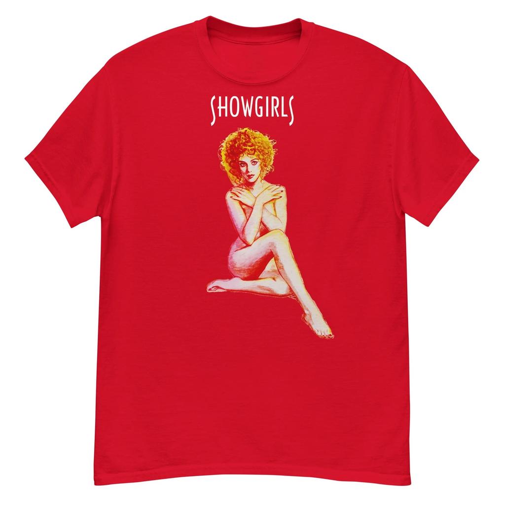 Showgirls Japanese poster art red fan t-shirt