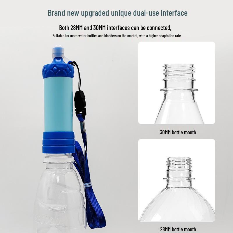 

Portable Emergency Survival Water Filter Straw for Outdoor and Camping Use English Packaging (Bag)
