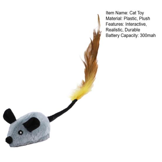 Katzenspielzeug, wiederaufladbare LED, interaktives Simulationsmausspielzeug, realistische bewegliche Maus mit Feder
