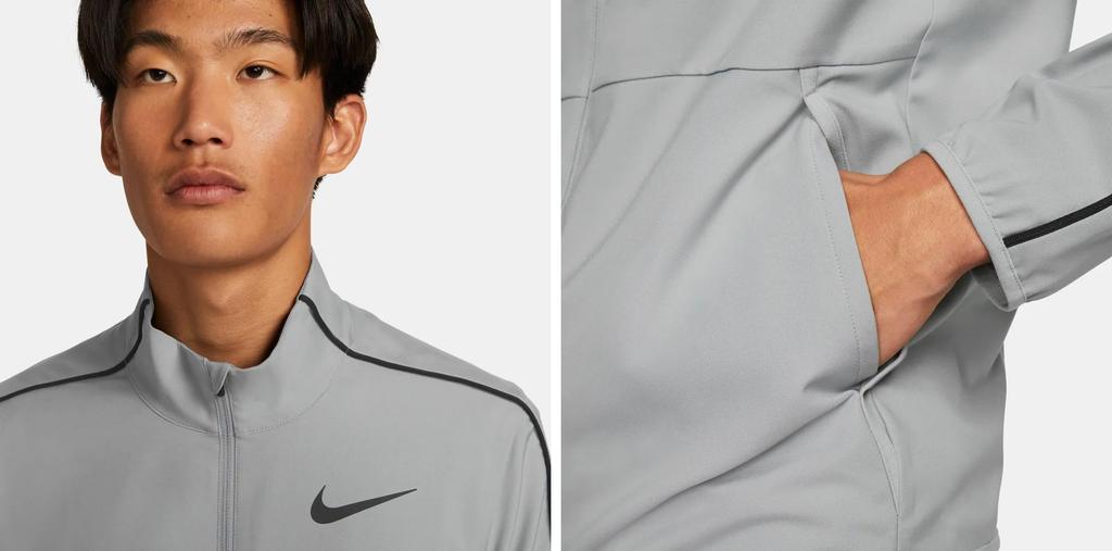Nike Windbreaker Woven Jacket and Pants Size Men's Set, L, Dri-Fit Sportswear/Training Wear, Gray, DM6620/DM6627
