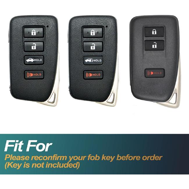 FEYOUN Key Fob Cover Compatible with Lexus RX ES GS LS NX RS GX LX RC LC is Smart 4 Buttons TPU Remote Keyless Key Fob Case Protection Shell