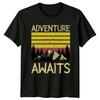 Adventure Awaits Unisexs TShirt Mountain Hiking Gift For Him