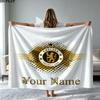 1PC Chelsea F Custom Name Patterned Flannel Blanket Suitable For All Seasons for Home Decor Warmth and Comfort Gifts Holiday Present