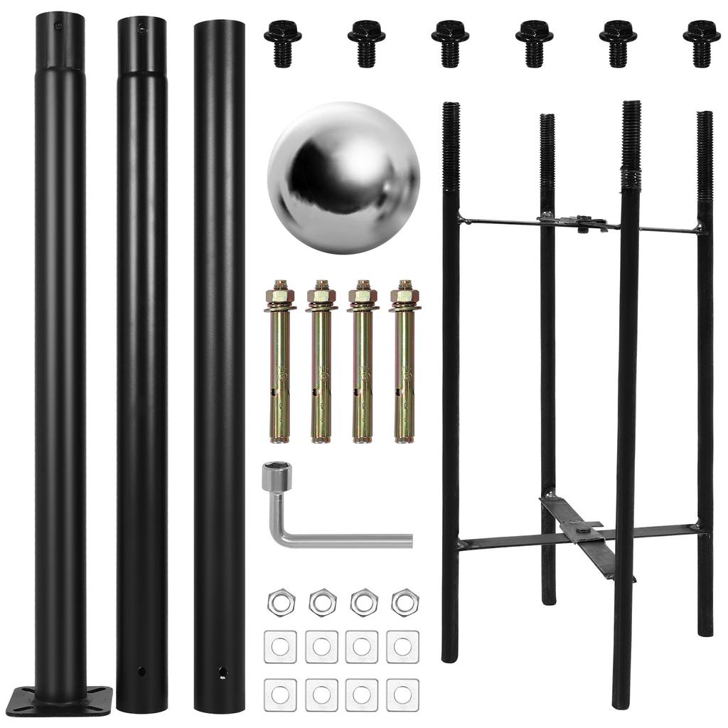 10Ft Tall Heavy Duty Street Lamp Post Weather-Resistant Heavy-Duty Street Light Poles for Landscape & Pathway Outdoor Lighting