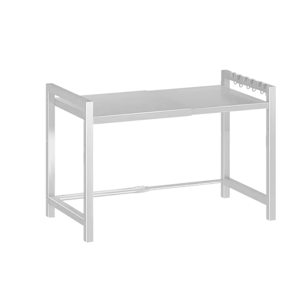 Microwave Shelf 6 Hooks Kitchen Stand with Cutting Boards Stand Microwave Oven Rack for Kitchen Shelves Counter Top Organizer