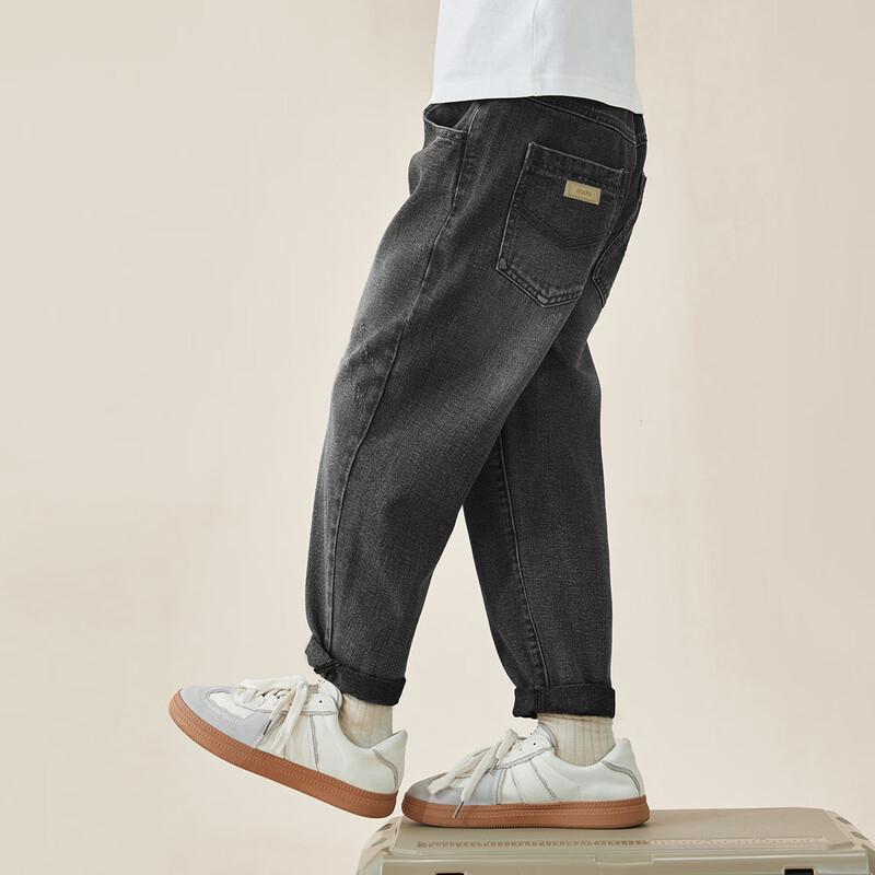 Джинсы для мальчиков, прямые, с потертостями и эффектом состаривания 110