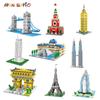 Non-Toxic Mini Building Blocks World Famous City Architecture Model Educational Mini Bricks Compatible With Brands Toys For Children Gifts