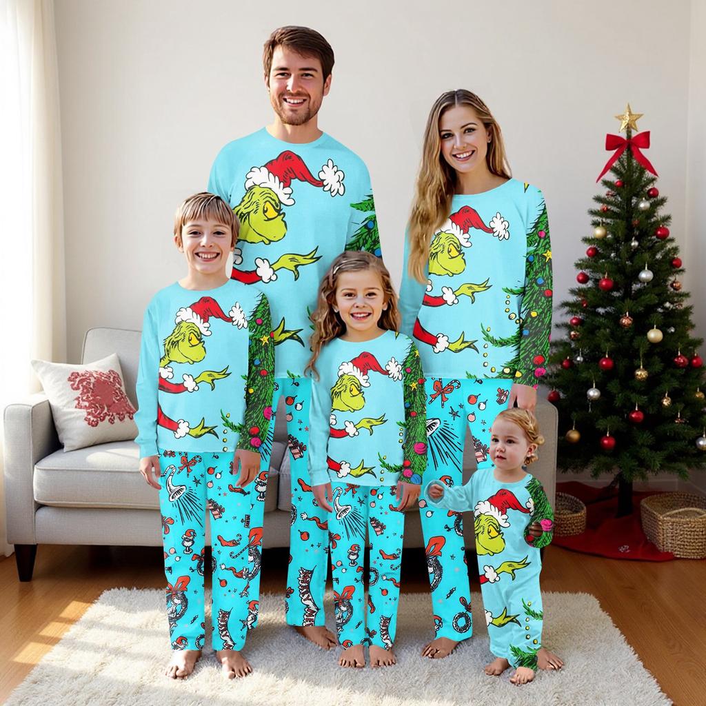 Passende Familiensets mit Weihnachtsmotiven, Langarmshirts und Hosen