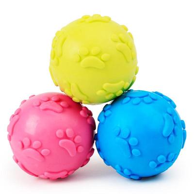 Boule sonore d'empreinte de pas: Jouet interactif pour chien résistant à la mastication pour l'entraînement des molaires et le plaisir