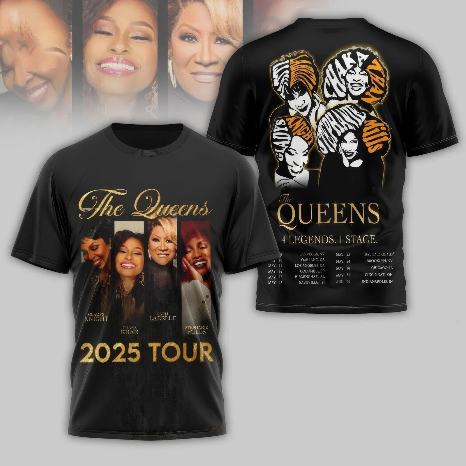 The Queens 4 Legends 1 Stage 2026 Tour 3D T Shirt XL