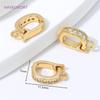18K Gold Plated Hinged Necklace Enhancer,For Jewelry Making Supplies Pendant Bail Clasps Connector Fastener DIY Accessories