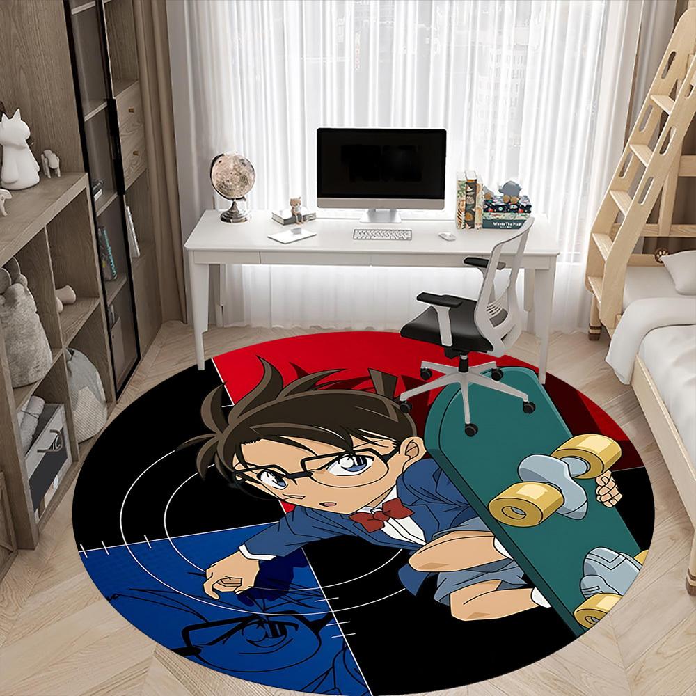 Detective Conan Office Round Area Rug Suitable For Office, Under Office Chairs Bedroom Living Room Home Decor, T1224004