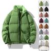 New 90% White Duck Down Winter Puffer Coat - Loose, Stand Collar, Petite Plus, Thick Cold-Weather Protection