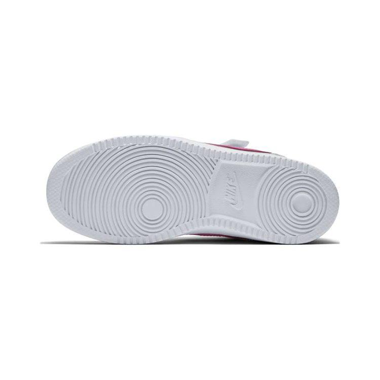 Nike Court Borough Abrasion Resistant Low Top Kids' Skateboarding Shoes White Pink Children Aged 3 7 Years Old 870028-100