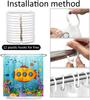 Colorful Cartoon Submarine Shower Curtain – Ocean Life & Fish Design, Fun Underwater Bathroom Decor For Kids 72X72 In