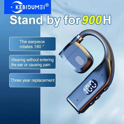 Cuffie wireless Bluetooth 5.3 con display LED, auricolari stereo HiFi con microfono, cuffie vivavoce con cancellazione del rumore