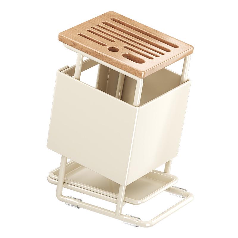 Angled Multi-Functional Knife Block with Drainage