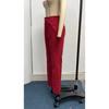 Women's Winter High Waisted Flared Corduroy Pants Solid Color Elegant Stretchy Slim Fit Casual Warm Full Length Bell Bottom Trousers