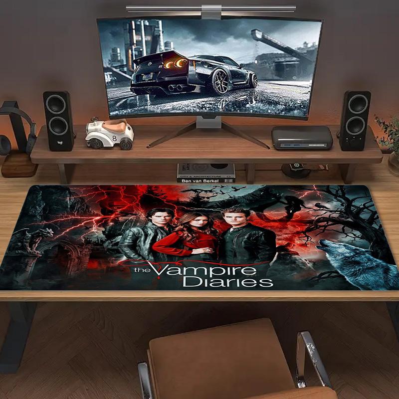 Vampir Günlükleri Renkli Mouse Pad Büyük Oyun Masası Minderi Kaymaz Dizüstü Bilgisayar Tablet Büyük Mouse Pad XXL Mat Mini PC Oyun Matı Kilitli Kenar