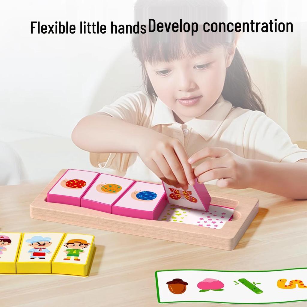 Children's Educational Wooden Puzzle Cards: Develop Cognitive and Logical Thinking with Building Blocks