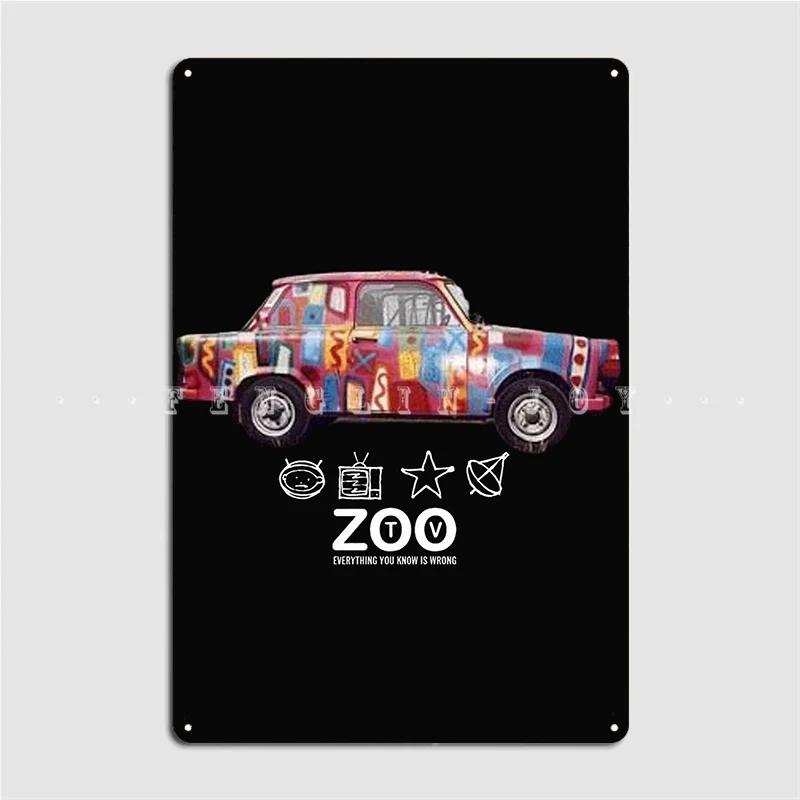 

Achtung Baby Zoo Tv Metal Sign Mural Painting Personalized Club Pub Garage Tin Sign Posters 20x30cm（7.8x11.8inch）