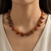 Love Heart Acrylic Necklace Acrylic Sweater Chain Fashion Women Clavicle Chain  Girls