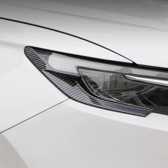 Carbon Fiber Headlight Light Lamp Cover Trim Strip For  2024 Honda CRV CR-V