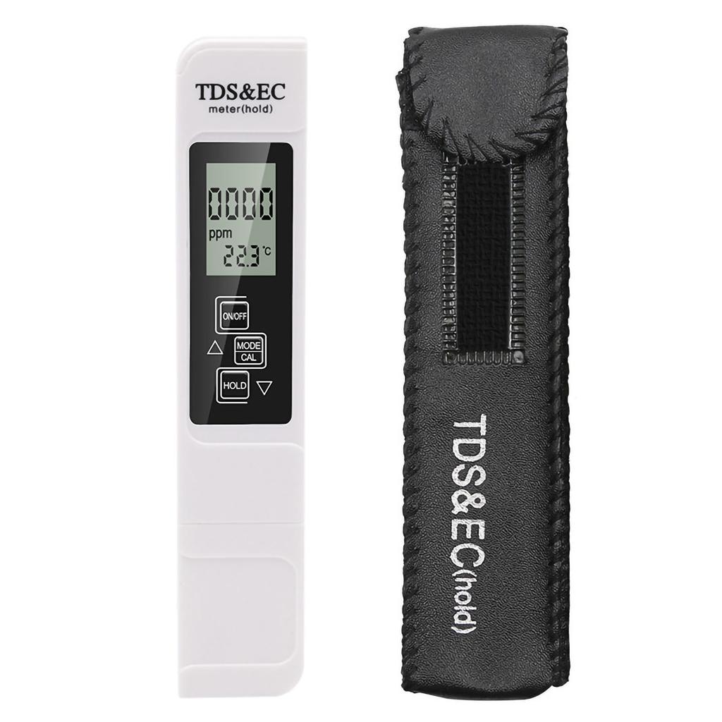 TDS EC Meter Portable Compact LCD Display 3 in 1 TDS EC Temperature Water Quality Test Pen for Aquarium Swimming Pool