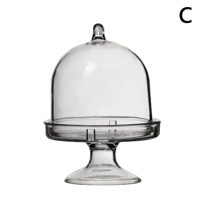 Transparente Plastik-Bonbonbox Mini Rund DIY Aufbewahrung Bonbonbox Kuchen Snackbox Geburtstagsgeschenk Dekorationsbox für Kinder