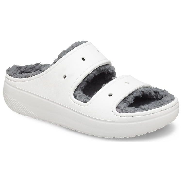 Crocs Classic Fuzzy Clogs Unisex Clogs White 207446-100