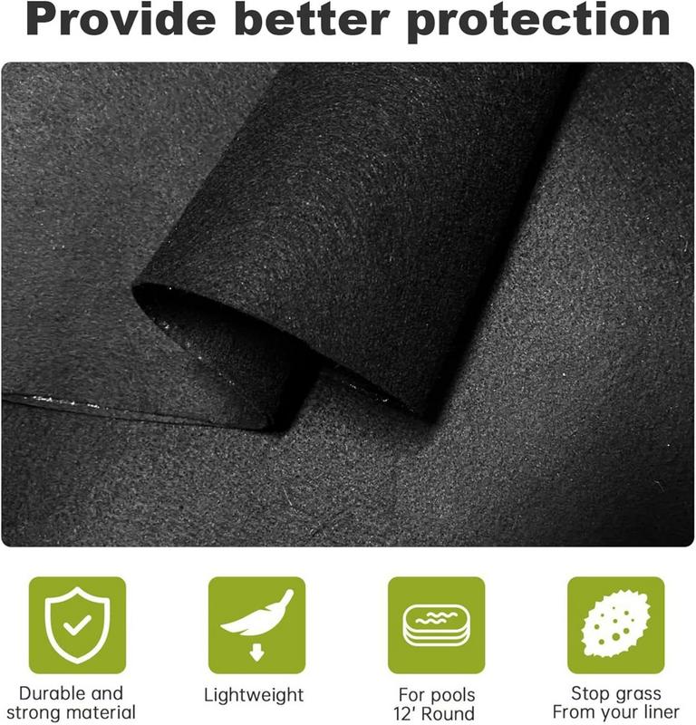Hot Tub Mat 3.7m Diameter Non-Slip Inflatable Spa Pad Portable Waterproof Floor Protector Absorbent Ground Base For Indoor
