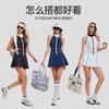 Womens Sporty Tennis Dress With Built-in Bra Sleeveless High-Waist Skort Gym Running Golf Workout