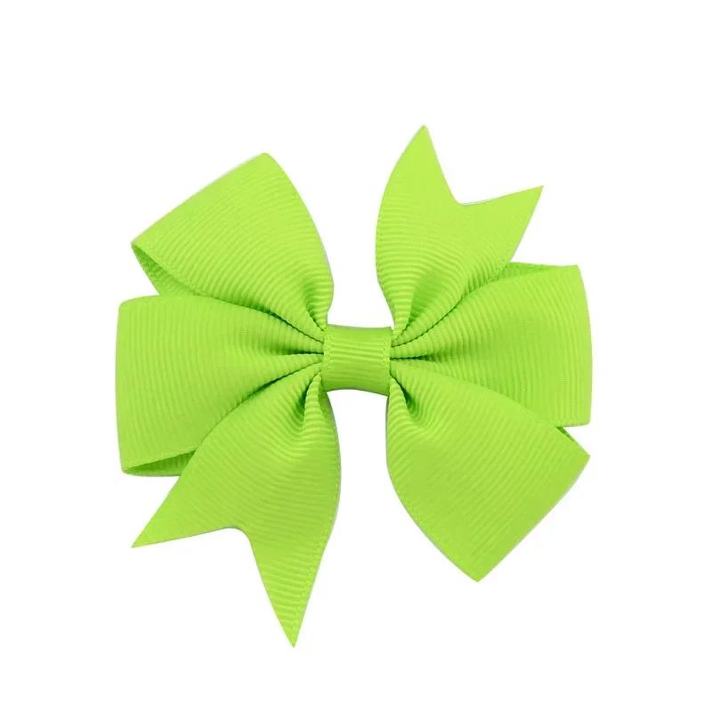 2/4/10 piezas 3'' Lazos de Cinta Sólida Pinzas para el Cabello para Bebés Niñas Lazos Hechos a Mano Pasadores Pasadores Accesorios para el Cabello para Niños