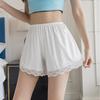 Women's Ice Silk Safety Shorts, Anti-Exposure Non-Roll Edge Plus Size Thin Lace Summer Layering Shorts