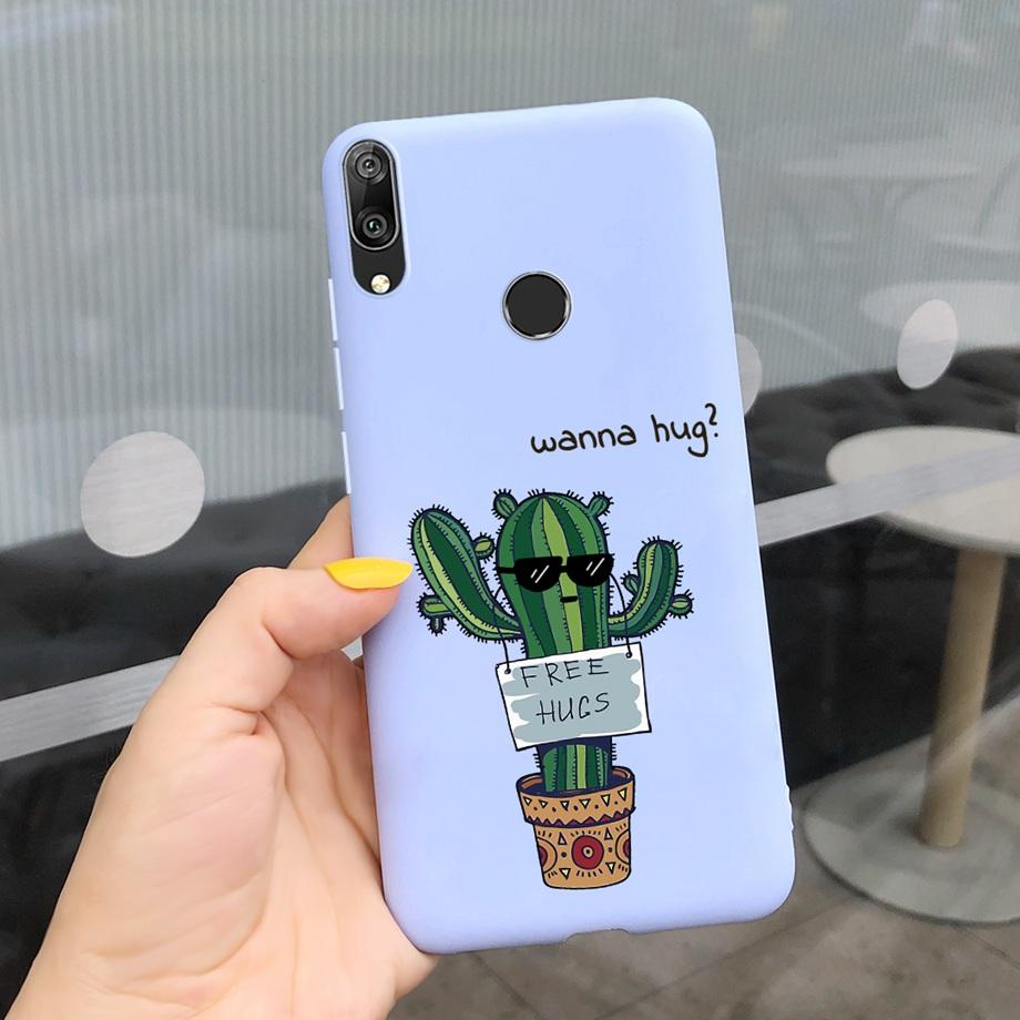 For Huawei Y7 2019 Case Soft TPU Phone Case Y 7 2019 Cover for Huawei Y7 Prime 2019 Silicone Coque Funda Matte Skily Back Shell