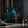 G-Goddess Of L-Liberty Cushion Cover Anti-dustmite Pillowcase Invisible Zipper Silky Short Plush Sofa Cushion Cover
