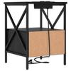 Nightstand Black Oak Effect 41.5 X 40.5 X 55 Cm