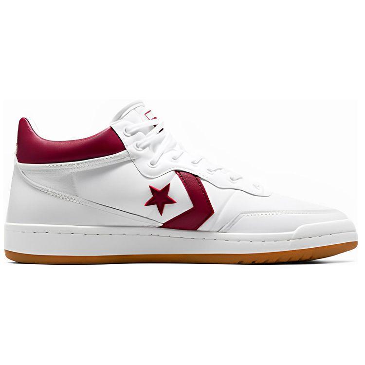 Converse Fastbreak Pro Leather Mid White Team Red Gum Unisex Sneakers 169646C