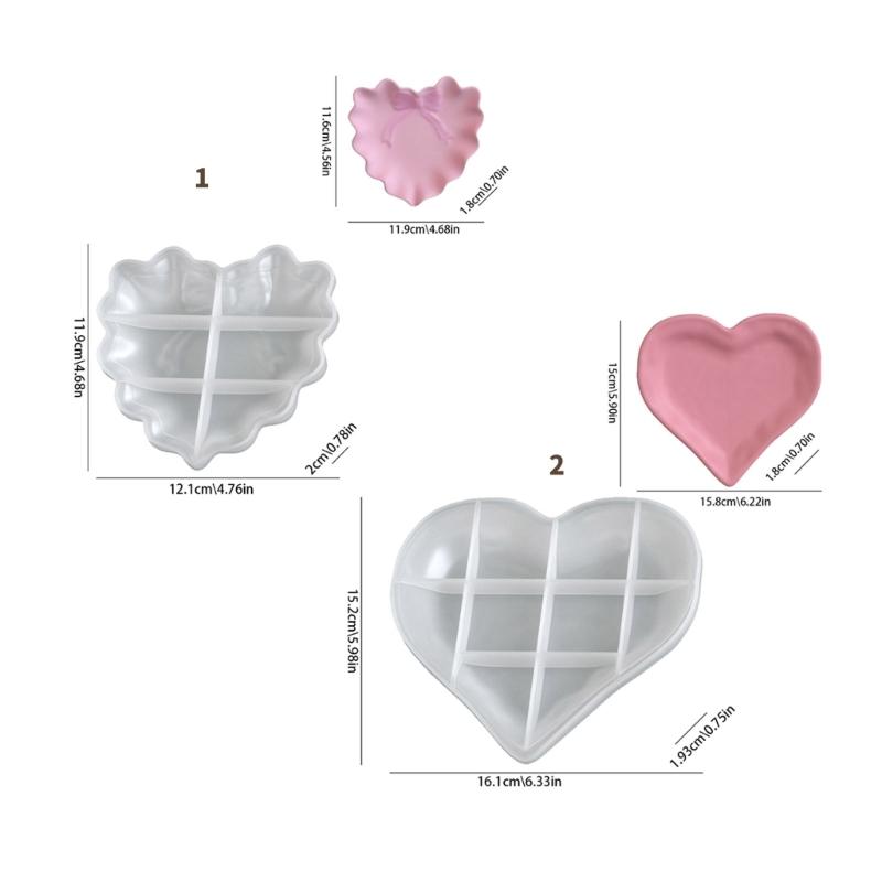 Kreative Herzschale Silikon-Gießform mit glattem Entformen für DIY-Enthusiasten