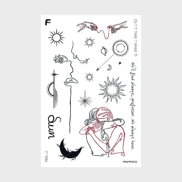 Cosmos tattoo stickers