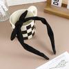 Headwear Wine Red Hair Accessories Cloth Bow Bow Hair Band Head Hoop Korean Headbands Bow Hair Hoop