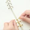 1X Metal Notebook Loose Leaf Binder Binder Ring Snap Album Split Hinged Keyring