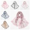 Elegant Design Chiffon Scarf Print Pattern Sun Protection Scarf New Shawl Wrap  Women Wear