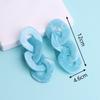 Statement Acrylic Long Link Chain Drop Earrings for Women Brincos Vintage Big Resin Geometric Dangle Earring Fashion Jewelry