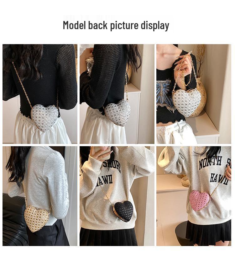 2024 Summer Mini Korean Style Lock Handbag & Heart Coin Purse - Trendy Women's Shoulder Crossbody Bag