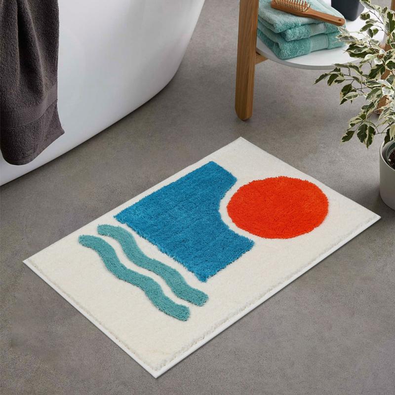 

Abstract Geometric Carpet Floor Mat 50*80cm Household Floor Cover Room Decoration