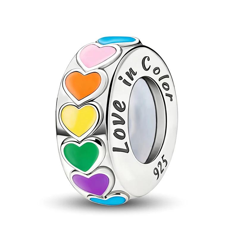 Copper Lucky 777 Rotate Couple Love Heart Series Bead Diy Bracelet Bangle Making Gift Of High Quality Fine Jewelry