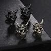Fashionable Gothics Punks Styles Skull Studs Earrings Vintage Sturdy Alloy Fashion Jewelry for Craft Enthusiasts