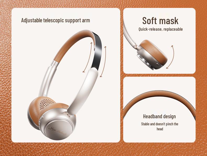 Retro Style Bluetooth Noise-Cancelling Headphones with Long Battery Life