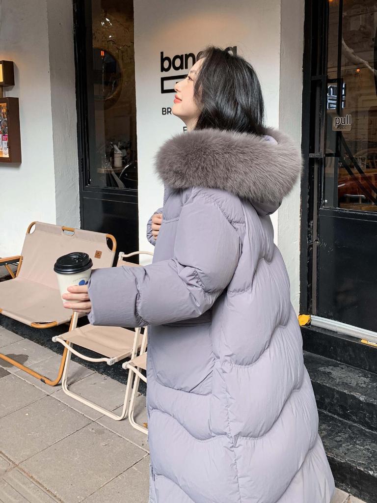 2024 Plus Size Korean Style Maternity Long Loose Down Jacket